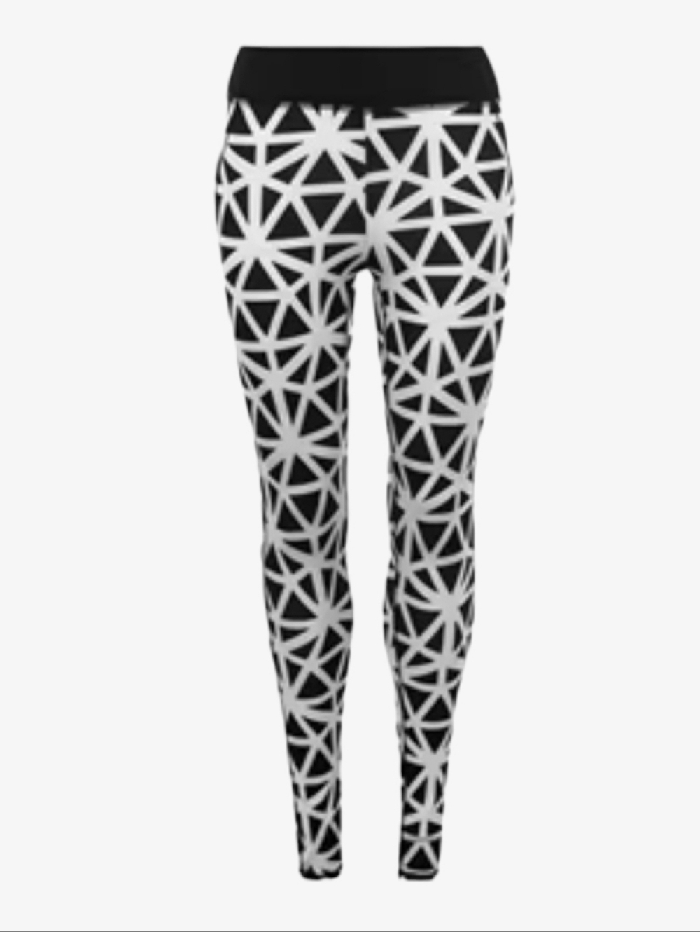 NWT Women's Black and White High Waist Yoga Pants ~M